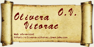 Olivera Vitorac vizit kartica